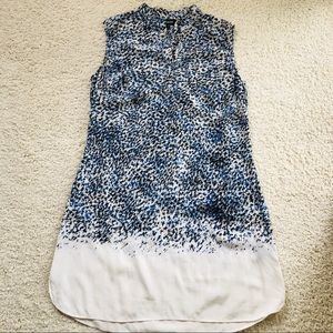 Bebe silk midi houndstooth sleeveless dress Size M